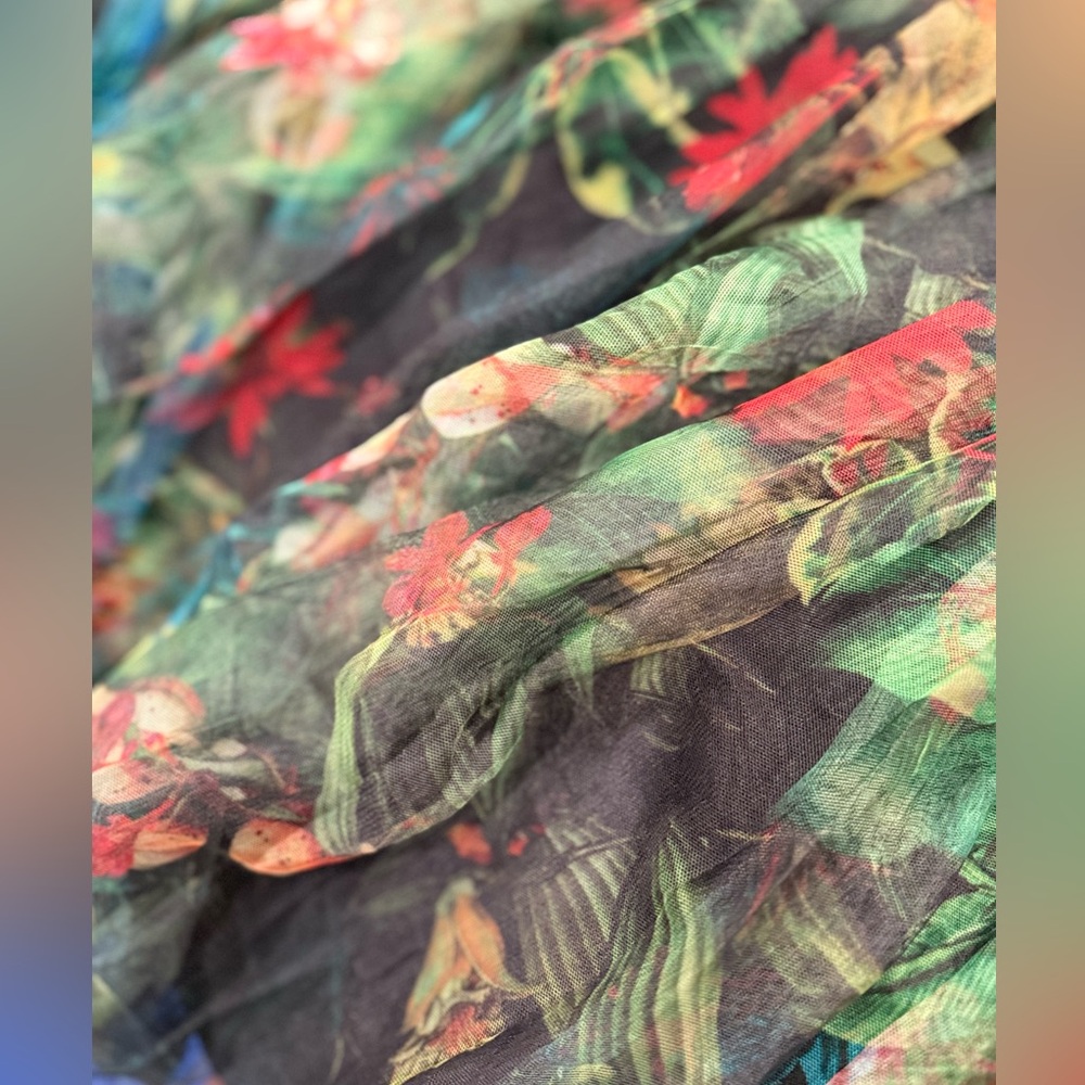 Alieva Toira Botanical Garden Ruched Midi Dress 2XL - Picture 9 of 12